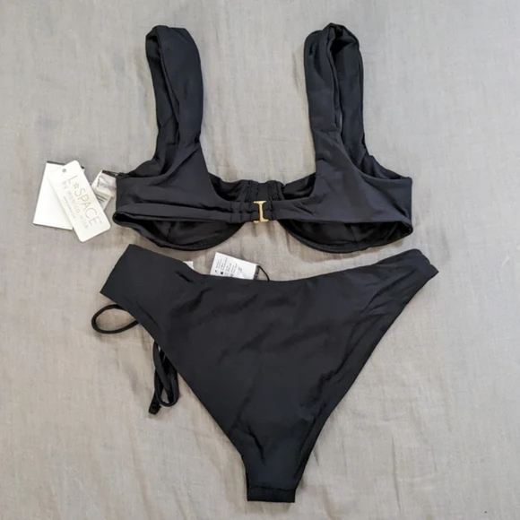 L*Space Tori Amal Bikini Set Black - Picture 2 of 11